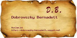 Dobrovszky Bernadett névjegykártya